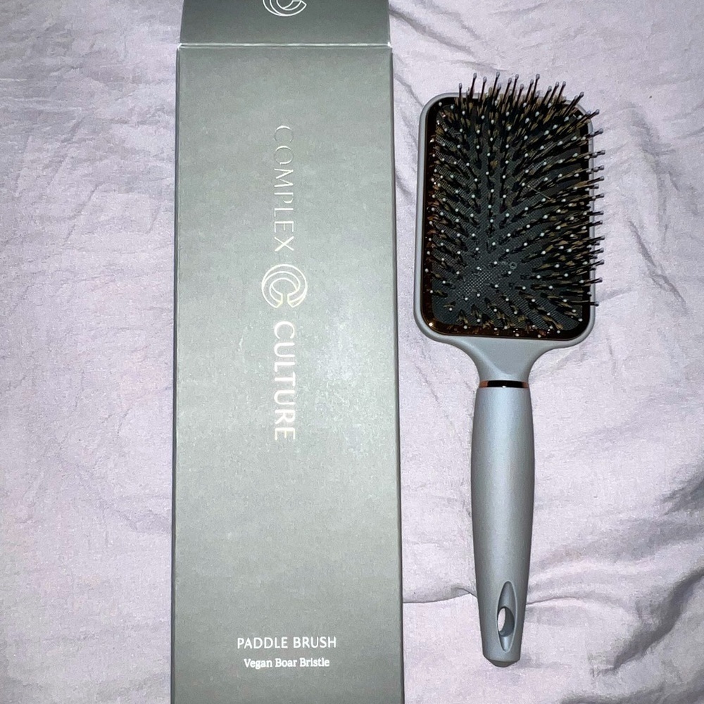 COMPLEX culture VEGAN BOAR BRISTLE PADDLE BRUSH NEW